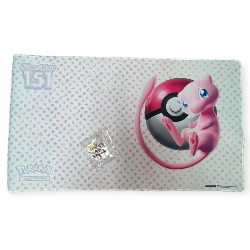 Pokemon 151 Ultra Premiem Collection Playmat Mew and Kanto Pokedex